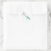 White Lily Flower Ronde Sticker (Tas)