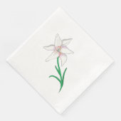 White Lily Flower Servet (Hoek)