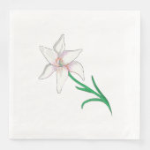 White Lily Flower Servet (Voorkant)