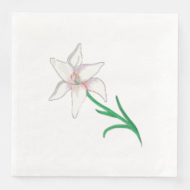 White Lily Flower Servet