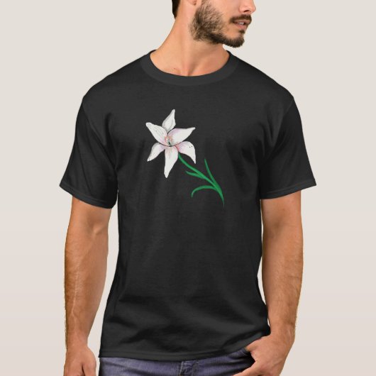 White Lily Flower T-shirt (Voorkant)