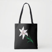 White Lily Flower Tote Bag (Voorkant)