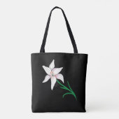 White Lily Flower Tote Bag (Achterkant)