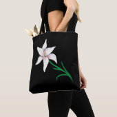White Lily Flower Tote Bag (Dichtbij)
