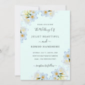 White Lily Flowers Elegant Chic Wedding Invitation (Voorkant)
