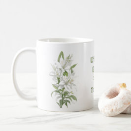 White Lily Flowers Koffiemok