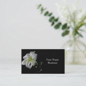 White Lily Fractal Art Visitekaartjes (Staand voorkant)