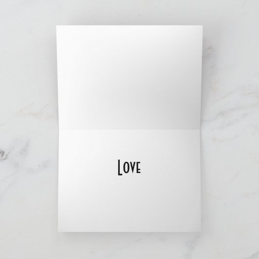 White Lily Heart Valentijn Love Romance Kaart (Binnen)