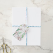 White Lily Illustration Cadeaulabel (Met Touw)