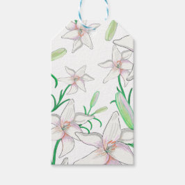 White Lily Illustration Cadeaulabel