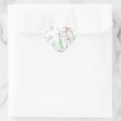 White Lily Illustration Hart Sticker (Tas)