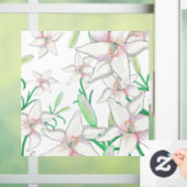 White Lily Illustration Raamsticker (Huis)