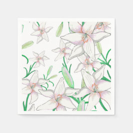 White Lily Illustration Servet