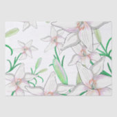 White Lily Illustration Tissuepapier (Voorkant)
