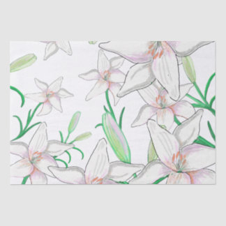 White Lily Illustration Tissuepapier