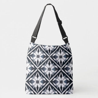 White Lily Inside a Diamond Crossbody Tas