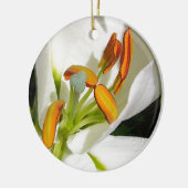 White Lily Keramisch Ornament (Links)