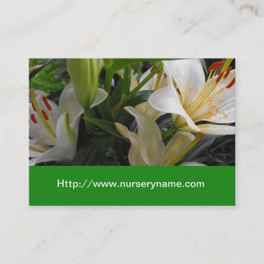 white lily kinderdagverblijf visitekaartje (Voorkant)