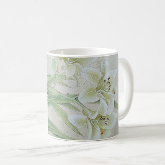 White Lily Koffiemok (Voorkant rechts)