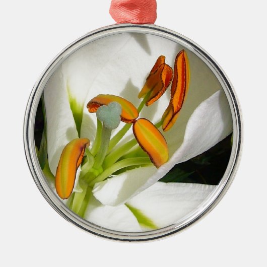 White Lily Metalen Ornament (Voorkant)