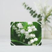 White Lily of the Valley Briefkaart (Staand voorkant)