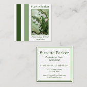 White Lily of the Valley Event Planner Vierkante Visitekaartje (Voorkant / Achterkant)