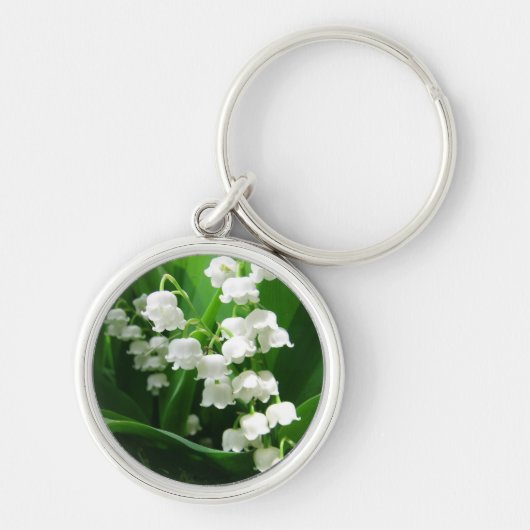 White Lily of the Valley Sleutelhanger (Voorkant)