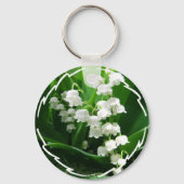 White Lily of the Valley sleutelhanger (Voorkant)