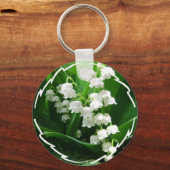 White Lily of the Valley sleutelhanger (Voorkant)