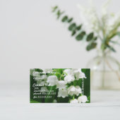 White Lily of the Valley Visitekaartjes (Staand voorkant)