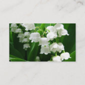 White Lily of the Valley Visitekaartjes (Achterkant)