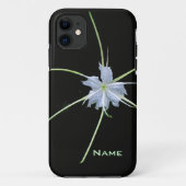 White Lily op Black iPhone Case (Achterkant)