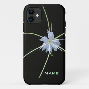 White Lily op Black iPhone Case