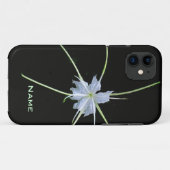 White Lily op Black iPhone Case (Achterkant (horizontaal))