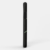 White Lily op Black iPhone Case (Achterkant/rechts)