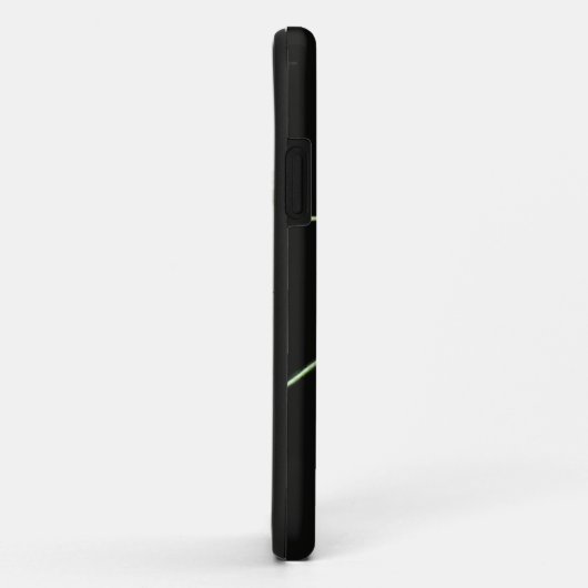 White Lily op Black iPhone Case (Achterkant/rechts)