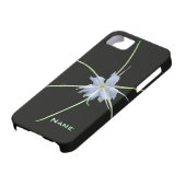 White Lily op Black iPhone Case (Onderkant)