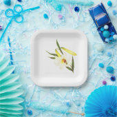  White Lily Papieren Bordje (Feest)