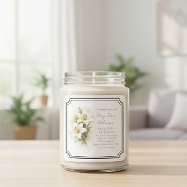 White Lily Remembrance Candle Sticker