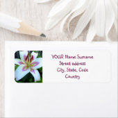 White Lily retour adreslabel Etiket (Insitu)