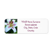 White Lily retour adreslabel Etiket (Voorkant)