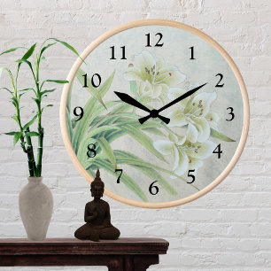 White Lily Ronde Klok