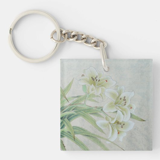 White Lily Sleutelhanger (voorkant)