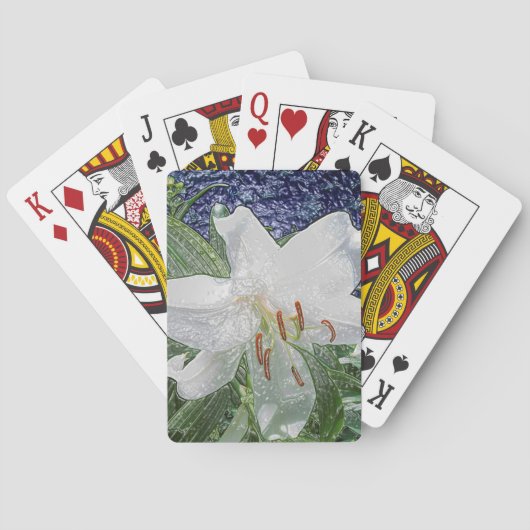 White Lily speelkaarten (Achterkant)