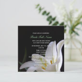 White Lily Spring, Summer, Vakantie vrijgezellenfe Kaart (Staand voorkant)