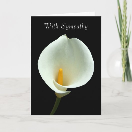 White Lily Sympathy Card Kaart (Voorkant)