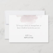 White Lily Thank You Card – Elegant bloemontwerp Bedankkaart (Achterkant)