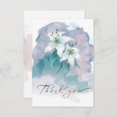 White Lily Thank You Card – Elegant bloemontwerp Bedankkaart (Voorkant / Achterkant)