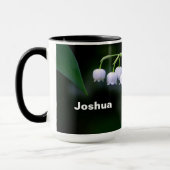  White Lily van de Valley Floral Foto Mok (Links)