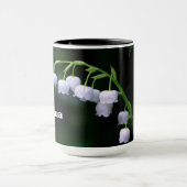  White Lily van de Valley Floral Foto Mok (Midden)